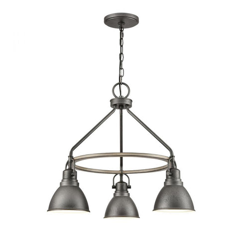 Elk North Shore 24 Inch Wide 3 Light Outdoor Pendant in Iron Model: 69652/3