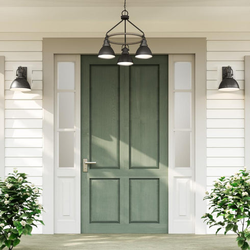 Elk North Shore 24 Inch Wide 3 Light Outdoor Pendant in Iron Model: 69652/3