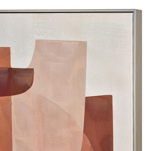 Elk Ochre Abstract Ochre Framed Abstract Wall Art in Rust Finish Model: S0016-11340