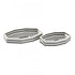 Elk Octagonal Striped Tray Set of 2 in White (2 pack) (2 pack) Model: H0807-9767/S2
