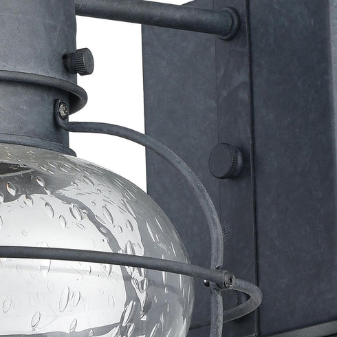 Elk Onion EXTERIOR WALL SCONCE in Aged Zinc Finish Model: 57171/1
