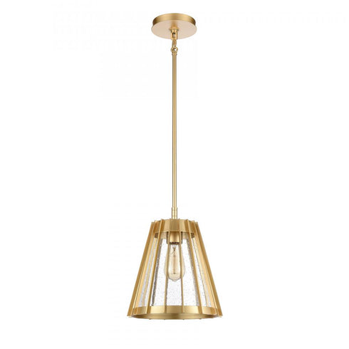 Elk Open Louvers 10 Inch Wide 1 Light Pendant in Champagne Gold Model: 82105/1