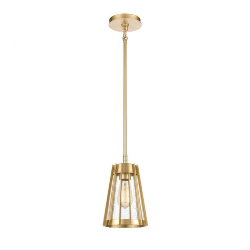 Elk Open Louvers 6.75 Inch Wide 1 Light Mini Pendant in Champagne Gold Model: 82104/1
