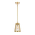 Elk Open Louvers 6.75 Inch Wide 1 Light Mini Pendant in Champagne Gold Model: 82104/1