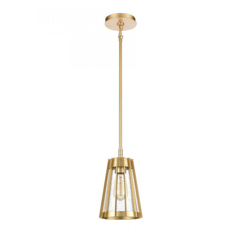 Elk Open Louvers 6.75 Inch Wide 1 Light Mini Pendant in Champagne Gold Model: 82104/1