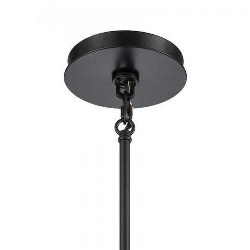 Elk Open Louvers 6.75 Inch Wide 1 Light Mini Pendant in Matte Black Model: 82114/1