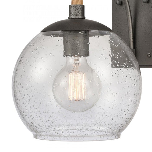Elk Orlando 13.5 Inch High 1 Light Outdoor Sconce in Iron Model: 69710/1
