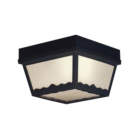 Elk Outdoor Essentials 1 Light FLUSH MOUNT in Black Finish Model: SL7577