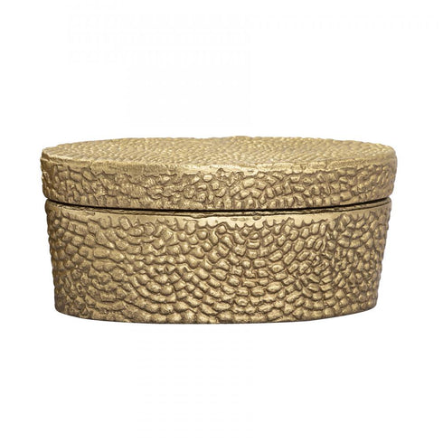 Elk Oval Pebble Box Large Brass in Antique Brass Finish Model: H0807-10656