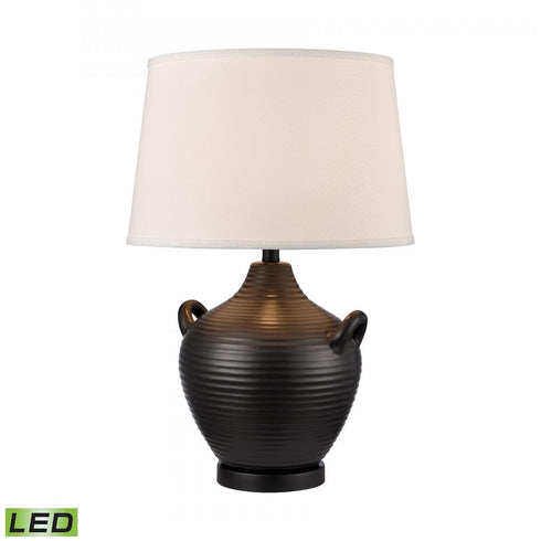 Elk Oxford 25 Inch High 1 Light Table Lamp Black in Gloss Black Finish Model: S0019-10344