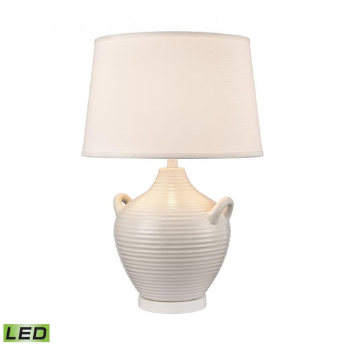 Elk Oxford 25 Inch High 1 Light Table Lamp White in Gloss White Finish Model: S0019-10343