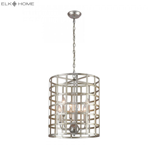 Elk Panjandrum 4 Light CHANDELIER in Silver Leaf Finish Model: D4126