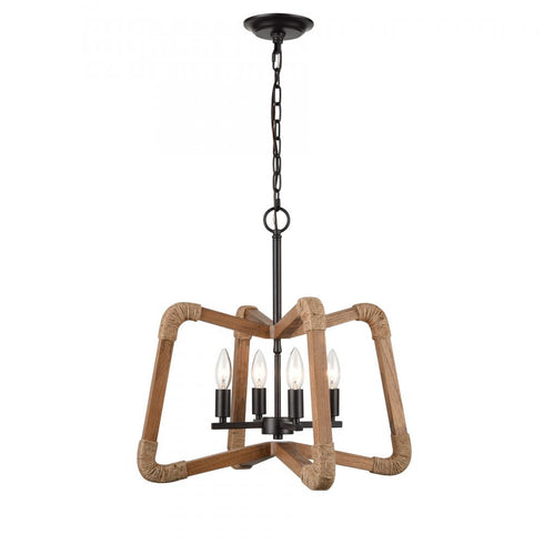 Elk Pascal 21 Inch Wide 4 Light Pendant in Natural Finish Model: H0019-9619