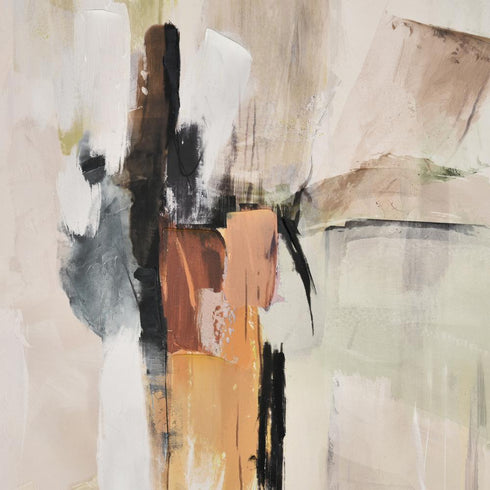 Elk Pastel Abstract Framed Wall Art in Ivory Finish Model: S0016-10170