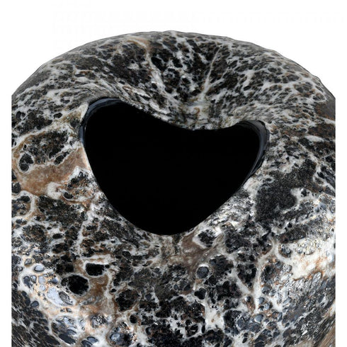 Elk Pedraza VASE JAR BOTTLE in Marbled Black Finish Model: S0047-8070