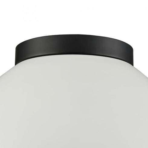 Elk Pelham 10 Inch Wide 2 Light Flush Mount Matte Black with Matte White Model: 52303/2