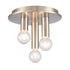 Elk Pepper 8 Inch Wide 3 Light Flush Mount in Brushed Nickel Model: EC89843/3