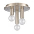 Elk Pepper 8 Inch Wide 3 Light Flush Mount in Brushed Nickel Model: EC89843/3