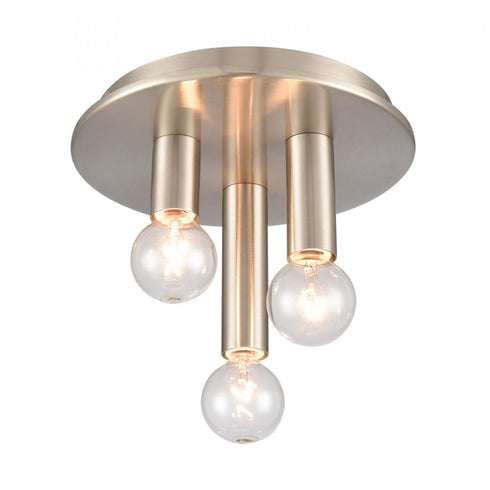Elk Pepper 8 Inch Wide 3 Light Flush Mount in Brushed Nickel Model: EC89843/3