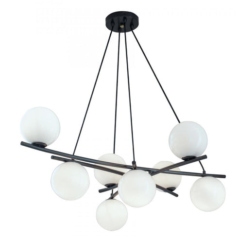 Elk_discontinued Perch 41.25 Inch Wide 8 Light Chandelier in Acid Dipped Black Model: 9680-ADB-OP