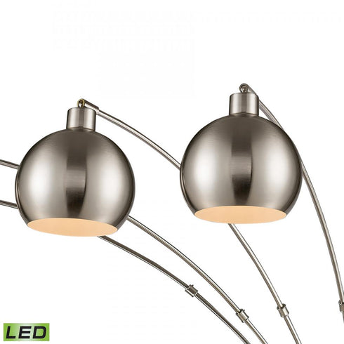 Elk Peterborough 85.5 Inch High 5 Light Floor Lamp in Polished Nickel Includes LED Bulbs Model: 77102-LED