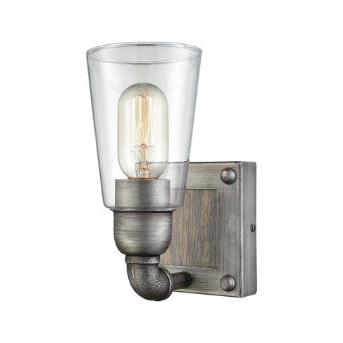 Elk Platform VANITY LIGHT in Weathered Zinc Finish Model: 14470/1