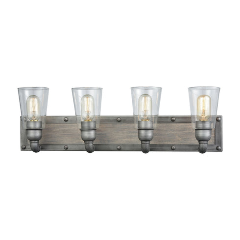 Elk Platform VANITY LIGHT in Weathered Zinc Finish Model: 14473/4