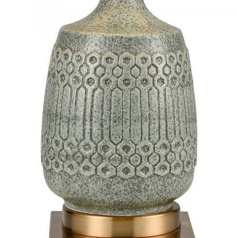 Elk Port Ewen Ceramic Table lamp in Blue Finish Model: 77183