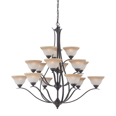 Elk Prestige 15 Light CHANDELIER in Sable Bronze Finish Model: TK0023722