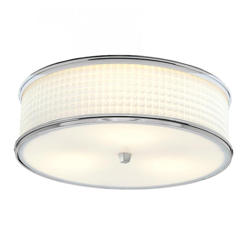 Elk Prism 16.75 Inch Wide 3 Light Flush Mount in Polished Nickel Model: 5665-PN-WG