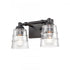 Elk Pulsate 13 Inch Wide 2 Light Vanity Light in Matte Black Model: 67981/2