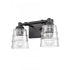 Elk Pulsate 13 Inch Wide 2 Light Vanity Light in Matte Black Model: 67981/2
