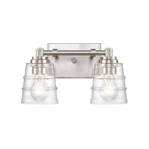 Elk Pulsate 13 Inch Wide 2 Light Vanity Light in Satin Nickel Model: 67961/2