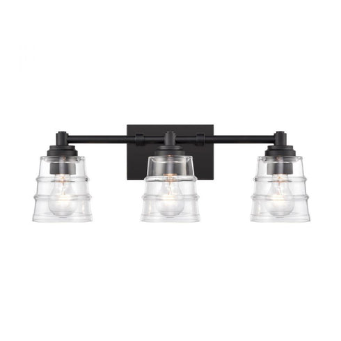 Elk Pulsate 21.5 Inch Wide 3 Light Vanity Light in Matte Black Model: 67982/3