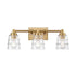 Elk Pulsate 21.5 Inch Wide 3 Light Vanity Light in Satin Brass Model: 67972/3