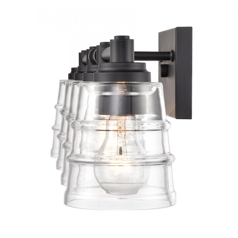 Elk Pulsate 30.25 Inch Wide 4 Light Vanity Light in Matte Black Model: 67983/4