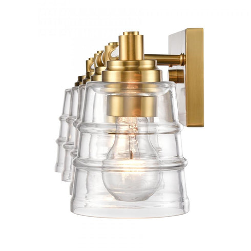 Elk Pulsate 30.25 Inch Wide 4 Light Vanity Light in Satin Brass Model: 67973/4