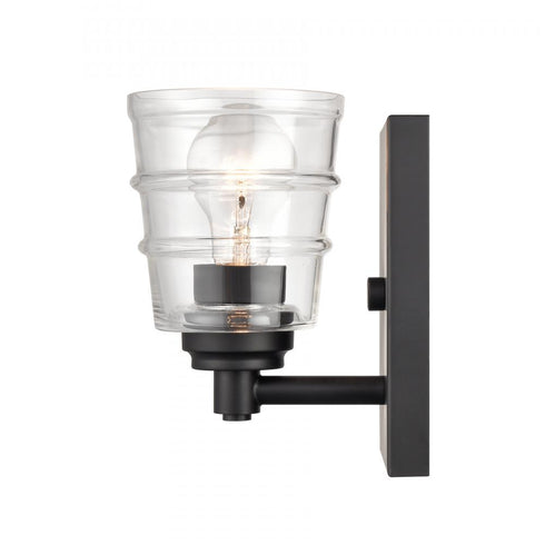 Elk Pulsate 4.5 Inch Wide 1 Light Vanity Light in Matte Black Model: 67980/1