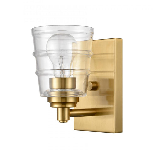 Elk Pulsate 4.5 Inch Wide 1 Light Vanity Light in Satin Brass Model: 67970/1