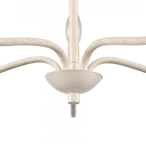 Elk Quinn 24 Inch Wide 5 Light Chandelier in Antique White Model: EC89686/5