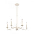 Elk Quinn 24 Inch Wide 5 Light Chandelier in Antique White Model: EC89686/5
