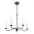 Elk Quinn 24 Inch Wide 5 Light Chandelier in Old Bronze Model: EC89687/5