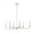 Elk Quinn 30 Inch Wide 6 Light Chandelier in Antique White Model: EC89688/6