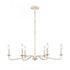Elk Quinn 30 Inch Wide 6 Light Chandelier in Antique White Model: EC89688/6