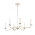 Elk Quinn 30 Inch Wide 6 Light Chandelier in Antique White Model: EC89688/6