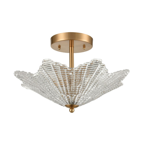 Elk Radiance SEMI FLUSH MOUNT in Satin Brass Finish Model: 60164/3