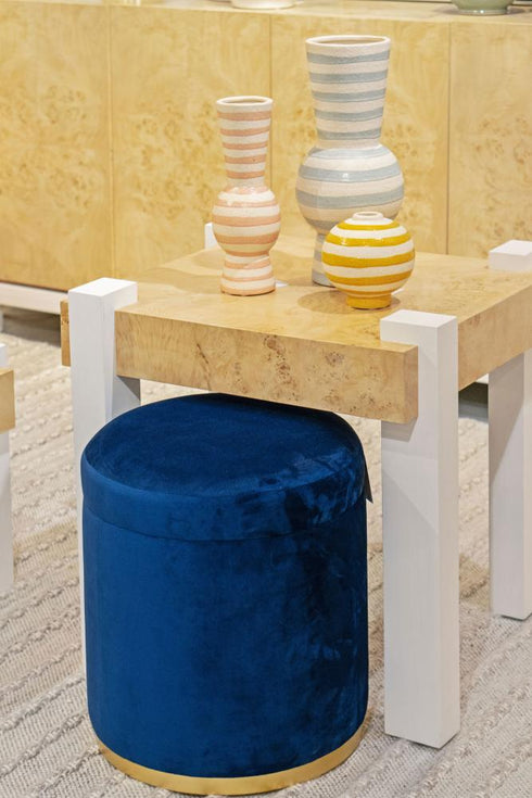 Elk Raina BENCH OTTOMAN in Dark Blue Finish Model: S0035-9180