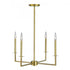 Elk Ray 25.25 Inch Wide 4 Light Chandelier in Aged Brass Model: 6520-AG-CA