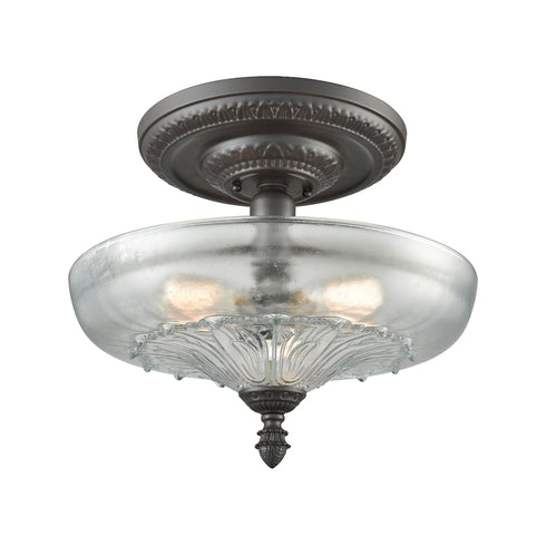 Elk Restoration SEMI FLUSH MOUNT in Oil Rubbed Bronze Finish Model: 66395-3