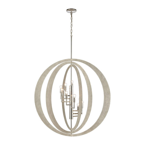 Elk Retro Rings CHANDELIER in Sandy Beechwood Finish Model: 82068/9